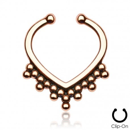 Przejdź do produktu Fake septum Rose gold balls