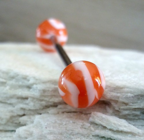 Przejdź do produktu Kolczyk do języka orange twister