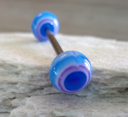 Przejdź do produktu Kolczyk do języka Blue Spiral