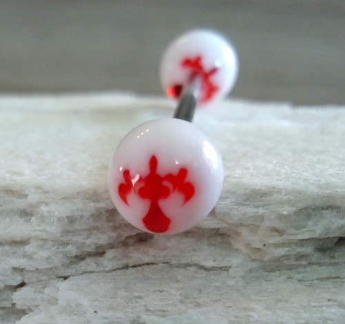 Przejdź do produktu Kolczyk do języka Red Tribal