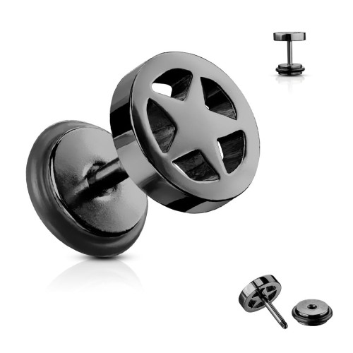 Przejdź do produktu Czarny fake plug z gwiazdką