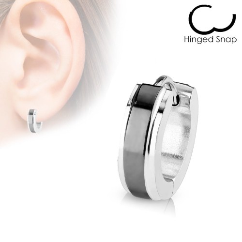 Przejdź do produktu Kółeczko Huggie Silver Black