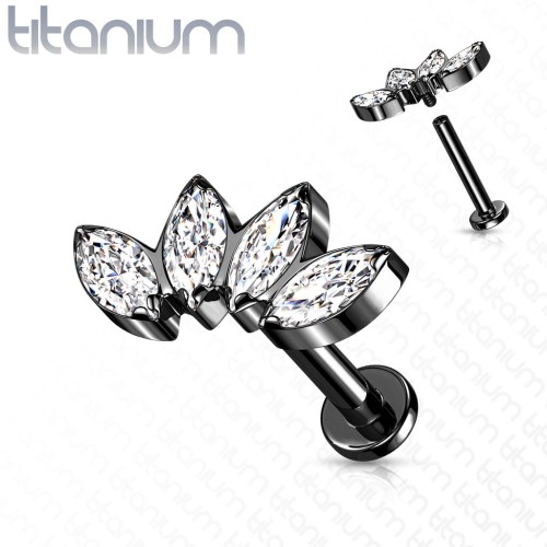 Przejdź do produktu Tytanowy czarny labret markiza