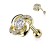 Sztanga Gold Twisted Flower z kwiatkiem o średnicy 7,75 mm, ozdobiona białymi kryształkami i większym 3 mm kamieniem. Idealna do lobe, helix, conch i tragus. Wykonana ze stali chirurgicznej 316L i mosiądzu z powłoką PVD. Typ gwintu zewnętrzny.