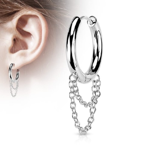 Przejdź do produktu Kółeczko huggie Double Chain Hoop 