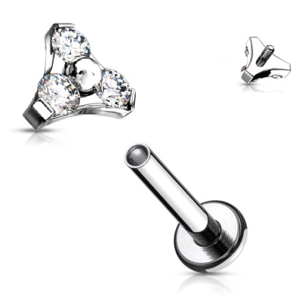 Idealny do lobe, helix, tragus, conch i medusy. Wykonany ze stali chirurgicznej, z wewnętrznym gwintem dla wygody.