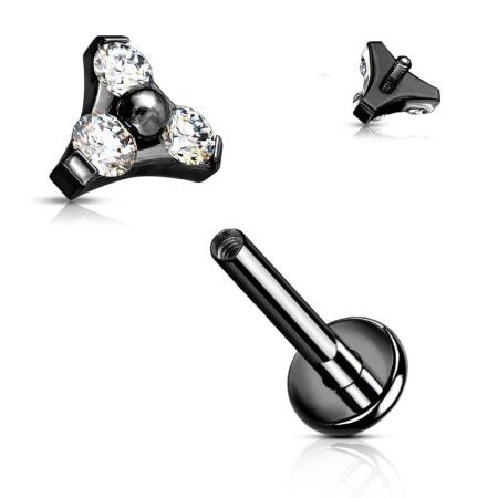 Stylowy i uniwersalny kolczyk ze stali chirurgicznej 316L z powłoką PVD, idealny do lobe, helix, tragus, conch i medusy. Elegancja z nutą blasku!