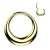 Clicker Gold Tribal Hoop — stylowy, wygodny septum bez rozszerzania przekłucia. Pręt 1,2 mm, rozszerzający się w tribalowy wzór. Wykonany ze stali 316L z powłoką PVD, trwały i odporny na zarysowania. Średnice: 8 i 10 mm.