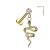 Snake Gold Dangle Labret – elegancki labret z 3 mm białą cyrkonią i zawieszką w kształcie kryształowego węża o długości 15,4 mm. Stylowy, wyjątkowy dodatek z nutą tajemniczości.