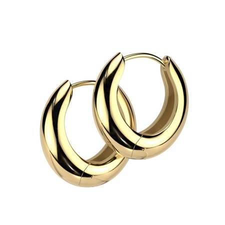 elegancki połysk i nowoczesny design. Wykonane ze stali chirurgicznej, z wygodnym zapięciem clicker. Średnica wewnętrzna 12 mm, zewnętrzna 18,8 mm.