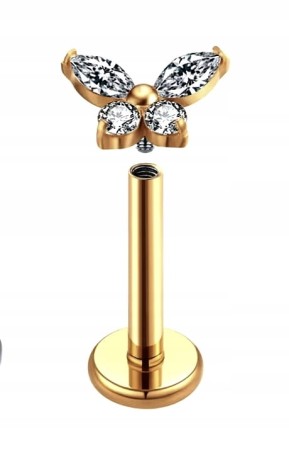 Idealny do przekłuć typu helix, conch, tragus, lobe czy flat, pasuje również osobom o wrażliwej skórze – oraz świeżo po przekłuciu.    Wymiary nakrętki: 7.4mm x 5,3 mm