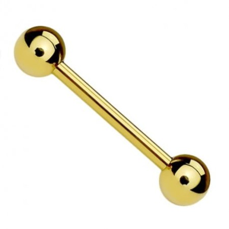 tytanowa sztanga złota do języka lub sutka