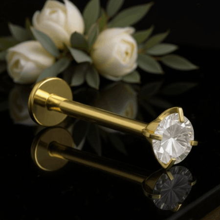 gwint wewnętrzny, wykonany z chirurgicznego tytanu G23 z powłoką PVD. Idealny na świeże przekłucia i dla alergików