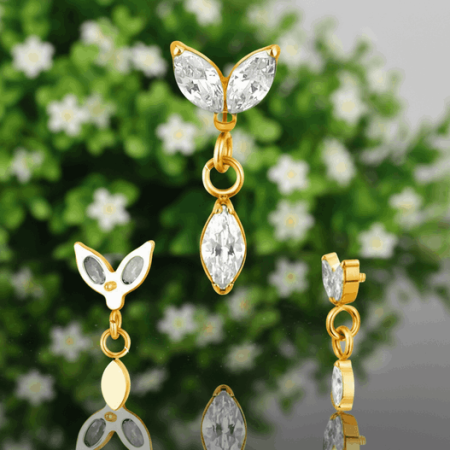 Kolczyk wykonano z tytanu ASTM F-136 klasy implantologicznej – materiału hipoalergicznego, trwałego i bezpiecznego dla skóry, także przy świeżych przekłuciach.