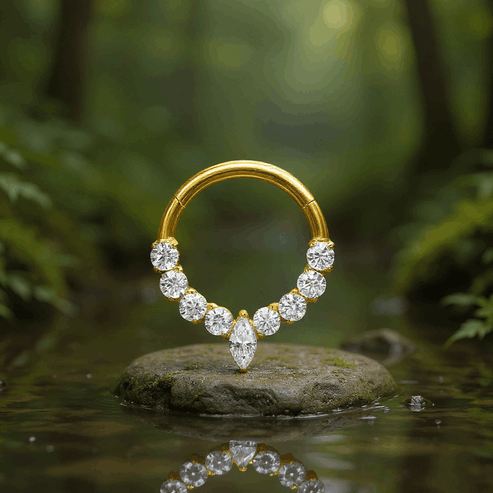 Przejdź do produktu Tytanowy złoty clicker Gold Teardrop