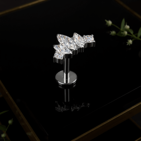 Pręt 1,2 mm, długość 8 mm, nakrętka 6,5 x 4,5 mm. Tytan G23 – idealny do świeżych przekłuć i dla alergików.