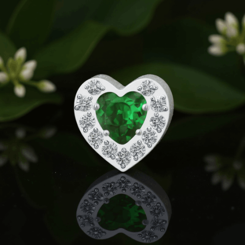 Przejdź do produktu Tytanowy labret zielone serce