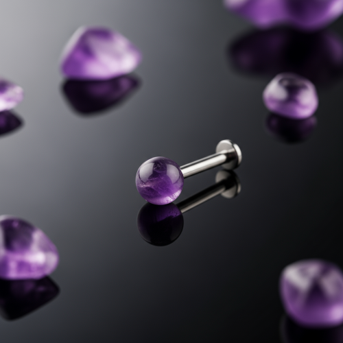 Przejdź do produktu Labret naturalny kamień ametyst