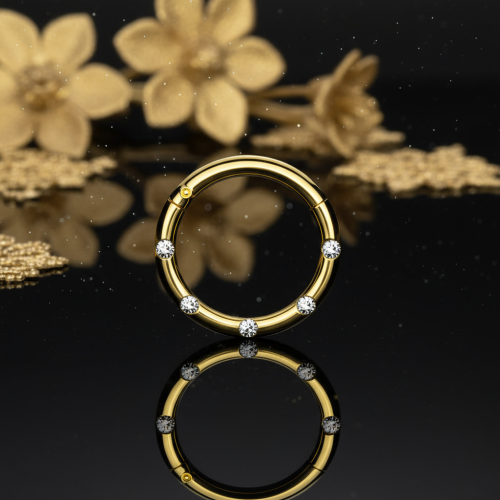 Przejdź do produktu Złoty Clicker z 5 cyrkoniami