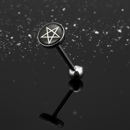 Przejdź do produktu Kolczyk do języka pentagram