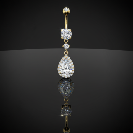 Kolczyk do pępka Dangle Tear Drop