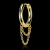 Kółeczko huggie Gold Double Chain Hoop