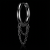 Kółeczko huggie Black Double Chain Hoop