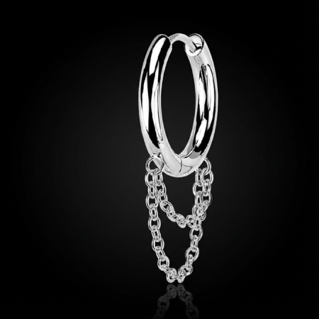 Kółeczko huggie Double Chain Hoop