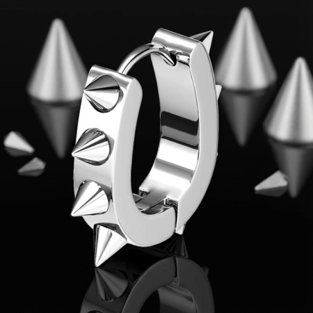 Kółeczko Huggie Silver Spikes