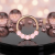 Kółeczko do piercingu septum lub daith rose gold z 5 różowymi kamieniami Illuminating