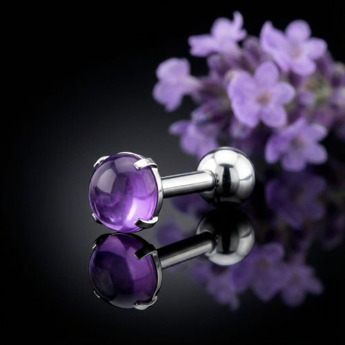 Przejdź do produktu Sztanga  Purple Zircon Cabochon Stone