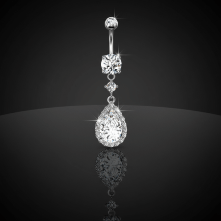 Kolczyk do pępka Dangle Tear Drop