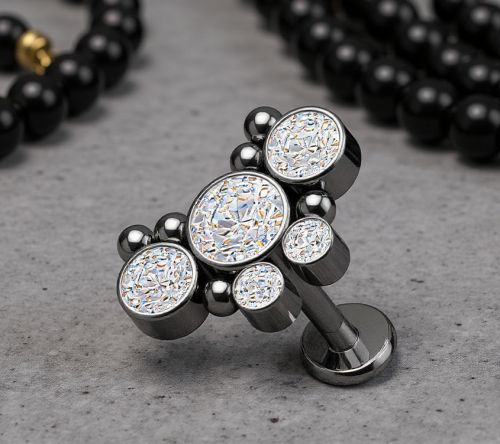 Przejdź do produktu Labret Black Butterfly Cluster  