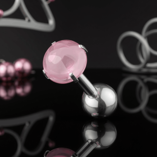 Przejdź do produktu Sztanga  Pink Zircon Cabochon Stone