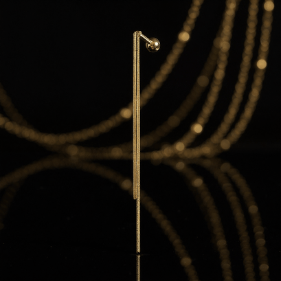 Przejdź do produktu Sztanga Gold Double Chain Dangle