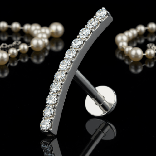 Przejdź do produktu Labret kryształowy łuk