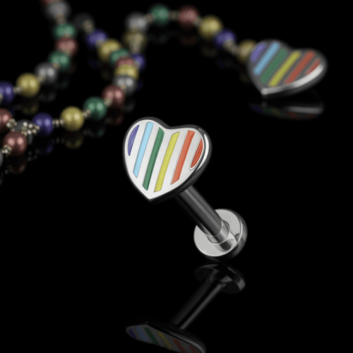 Przejdź do produktu Labret  tęczowe serce