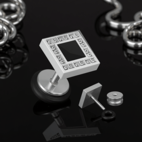 Przejdź do produktu Czarny fake plug Black Square