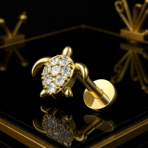 Przejdź do produktu Labret złoty żółwik