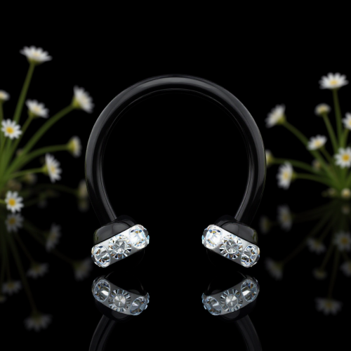 Przejdź do produktu Czarna podkówka epoxy crystals