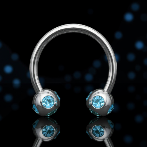 Przejdź do produktu Podkówka crystal blue epoxy