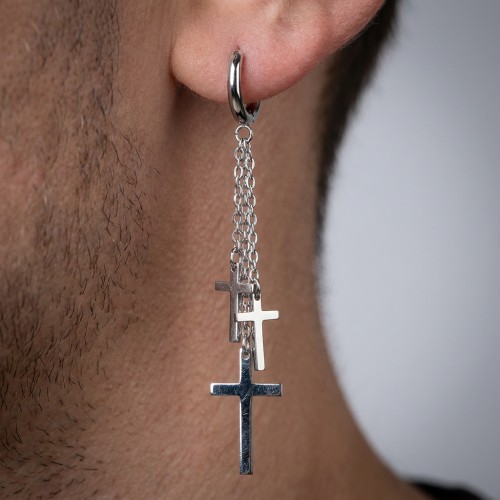 Przejdź do produktu Kółeczko Huggie Three Cross Dangle