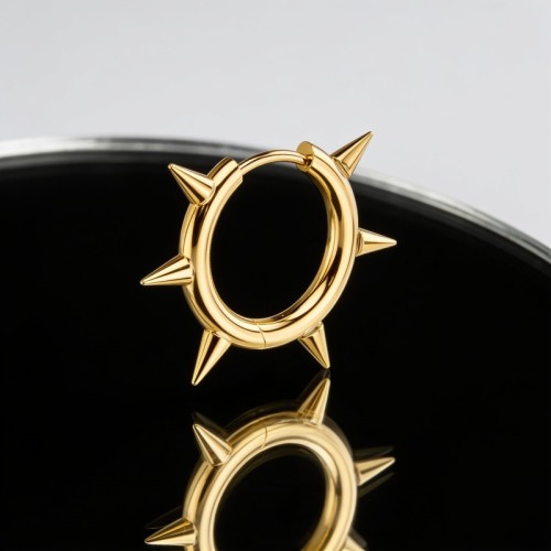 Przejdź do produktu Kółko Gold Huggie Spikes 