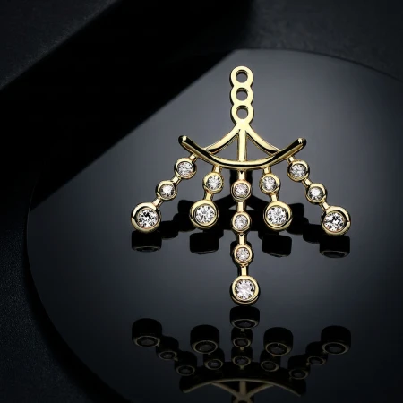 Przywieszka złota na kolczyk Chandelier Przywieszka na kolczyk do ucha typu ear jacket.
