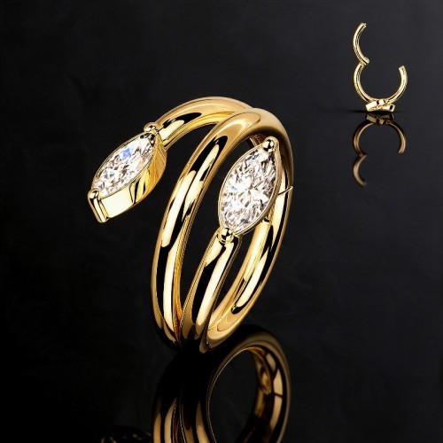 Przejdź do produktu Złoty Clicker Double Vine Marquise