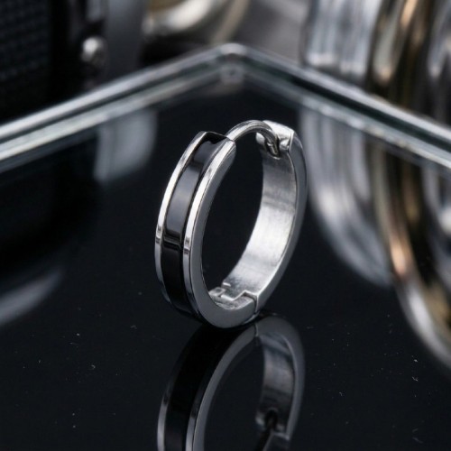 Przejdź do produktu Kółeczko Huggie Silver Black