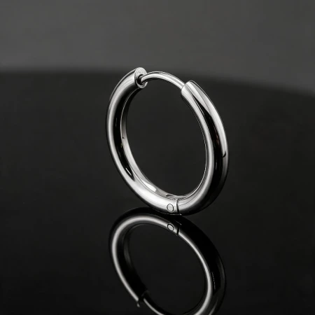 Kółeczko na płatek ucha Huggie  – stal chirurgiczna 316L