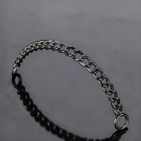 Czarny łańcuszek łącznik do piercingu nosa i ucha – Black PVD