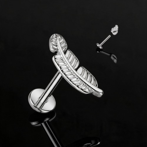 Przejdź do produktu Tytanowy labret  piórko