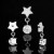 Labret tytanowy Star Crystal Dangle – ASTM F-136, naturalny kolor tytanu